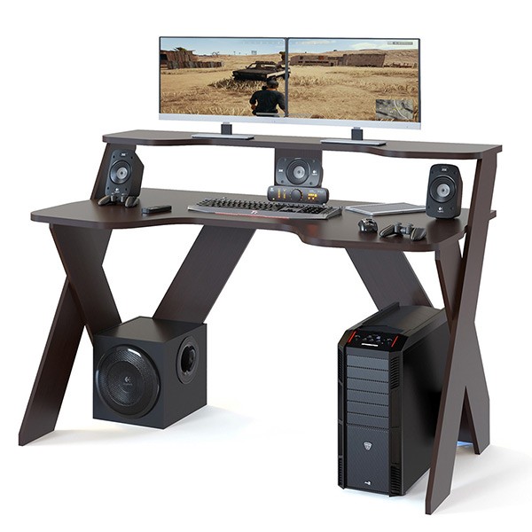Стол компьютерный Сокол КСТ-118, цвет венге, ШхГхВ 135х80х96,3 см., стол компьютерный игровой