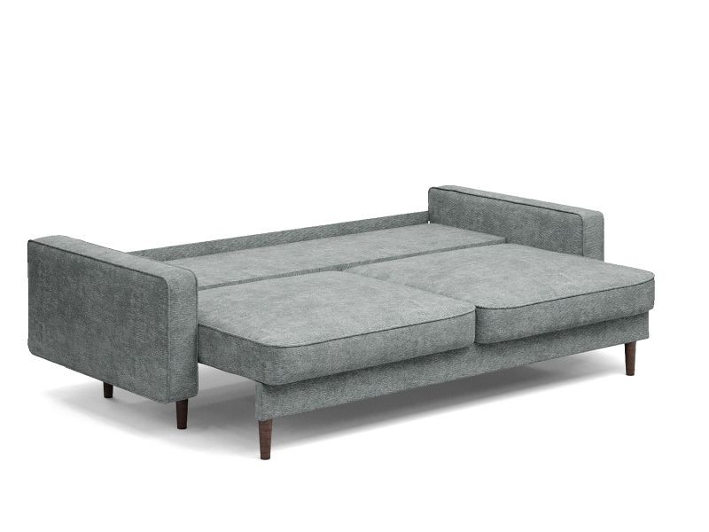 Диван Сканди еврокнижка пантограф серый велюр