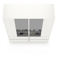 Торонто 13.333 Шкаф для одежды + 13.333 Шкаф для одежды, цвет белый шагрень/стальной серый, ШхГхВ 160х53х195,7 см., универсальная сборка