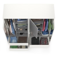 Торонто 13.333 Шкаф для одежды + 13.333 Шкаф для одежды, цвет белый шагрень/стальной серый, ШхГхВ 160х53х195,7 см., универсальная сборка