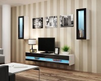 Гостиная Виго нью 11 Черный 0190 / Белый Фасадный 0101