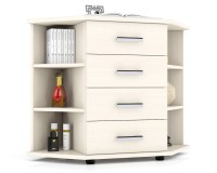 СНЯТО Комод угловой С-МД-К12П (Двенадцать П открытые полки), цвет дуб, ШхГхВ 102х77х79 см., длина по стене 72 см.