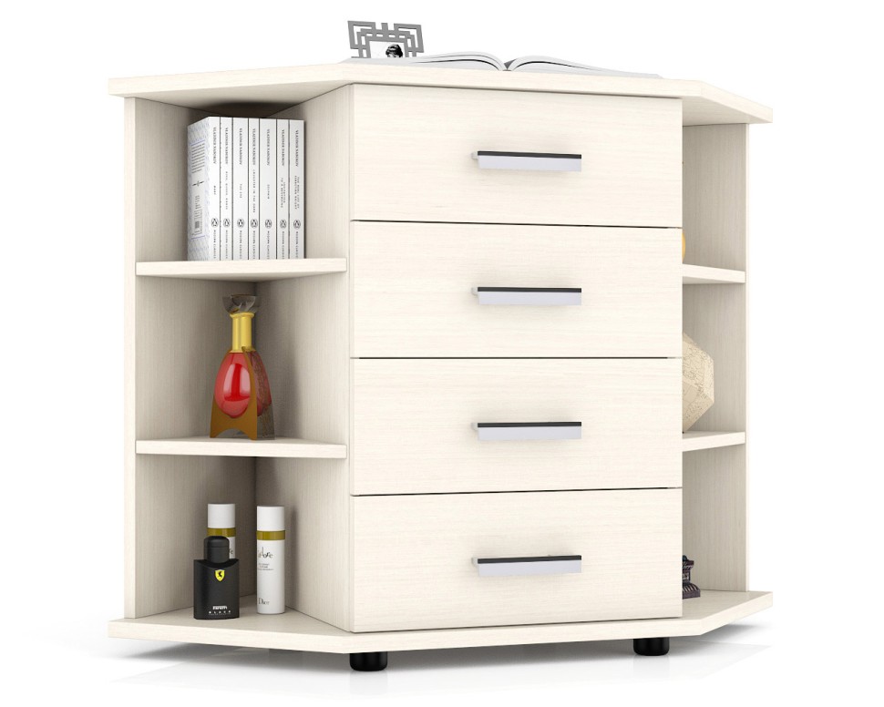 СНЯТО Комод угловой С-МД-К12П (Двенадцать П открытые полки), цвет дуб, ШхГхВ 102х77х79 см., длина по стене 72 см.