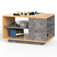 Арчи Стол журнальный 12.01, цвет дуб крафт золотой/камень тёмный, ШхГхВ 78х50х46,1 см.
