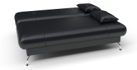 Диван прямой Лион книжка черная экокожа