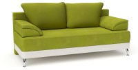 Диван прямой Алиа еврокнижка салатовый велюр+белая экокожа