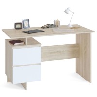 Стол компьютерный Сокол СПМ-19, цвет дуб сонома/белый, ШхГхВ 120х60х74 см., письменный стол, универсальная сборка