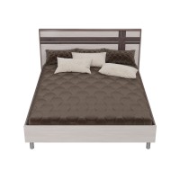 Презент 4-1819бод.тем/св.МДФ Кровать 1600, цвет бодега тёмный/бодега светлый, 167х208х102 см., сп.м. 1600х2000 мм., б/о, б/м