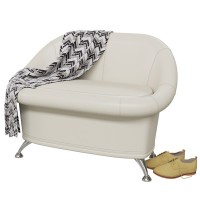 Диван 6-5154беж(БАШ) Орион, бежевая искусственная кожа (бежевый БАШ), ШхГхВ 110х70х80 см.