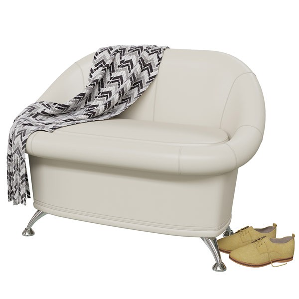 Диван 6-5154беж(БАШ) Орион, бежевая искусственная кожа (бежевый БАШ), ШхГхВ 110х70х80 см.