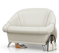 Диван 6-5154беж(БАШ) Орион, бежевая искусственная кожа (бежевый БАШ), ШхГхВ 110х70х80 см.