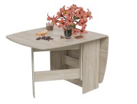 Стол-книжка раскладной 1-65М1дубсон, цвет дуб сонома, ШхГхВ 170х90х74 см., 30х90х74 см. сложенный