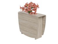 Стол-книжка раскладной 1-65М1дубсон, цвет дуб сонома, ШхГхВ 170х90х74 см., 30х90х74 см. сложенный