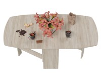 Стол-книжка раскладной 1-65М1дубсон, цвет дуб сонома, ШхГхВ 170х90х74 см., 30х90х74 см. сложенный