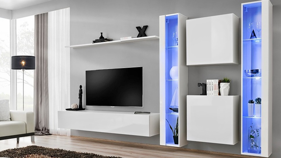 Гостиная 10 Белый Фасадный 0101