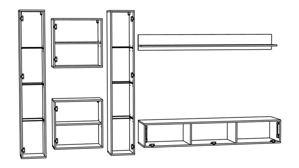 Гостиная 10 Белый Фасадный 0101