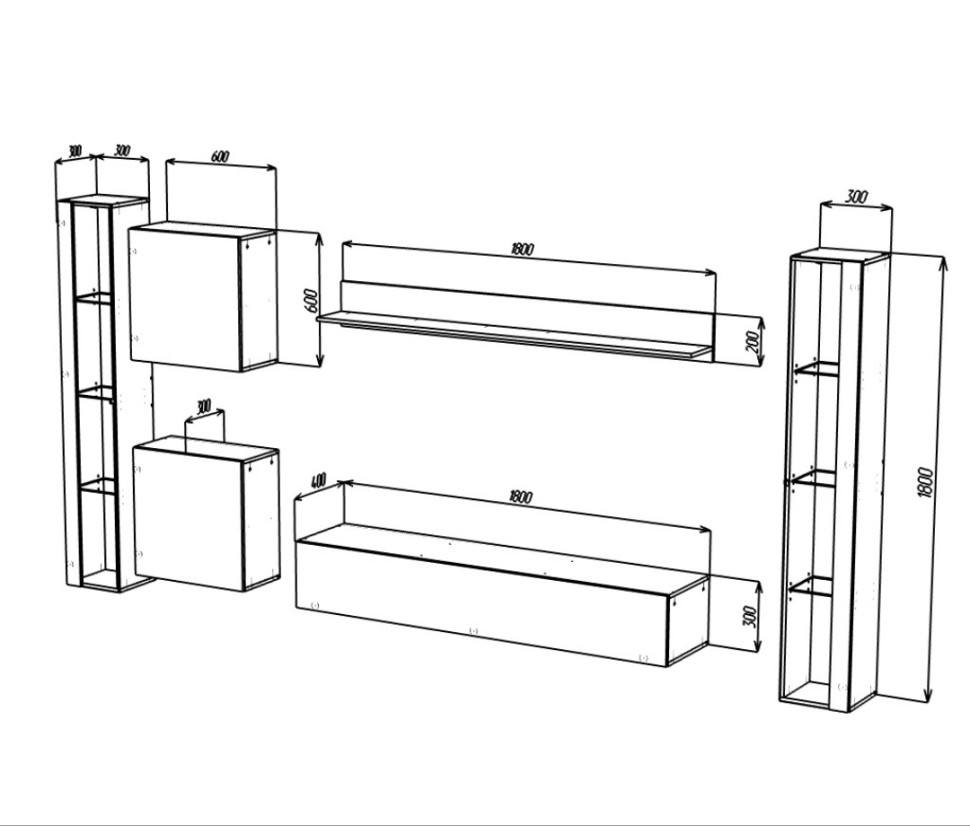 Гостиная 10 Белый Фасадный 0101