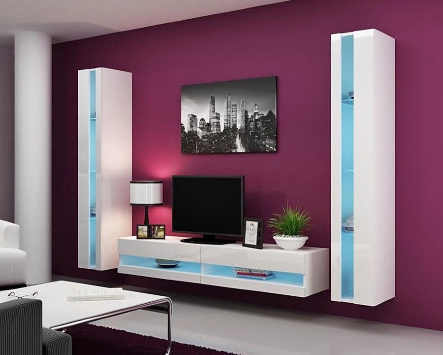 Гостиная Виго нью 3 Белый Фасадный 0101