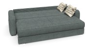 Диван еврокнижка Вендор серый велюр