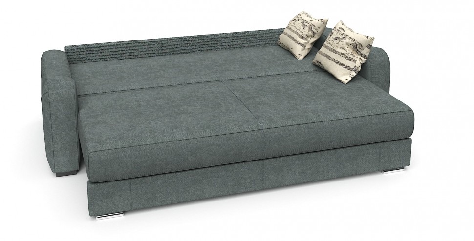 Диван еврокнижка Вендор серый велюр