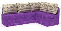 Диван угловой Берта дельфин фиолетовый велюр