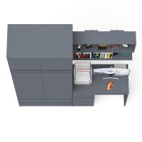 Мори Стол компьютерный МС-1 левый + Шкаф МШ900.1 + Антресоль МА900.1 + Полка 900, цвет графит, ШхГхВ 180,4х50,4х234,2 см., НЕ универс. сб.