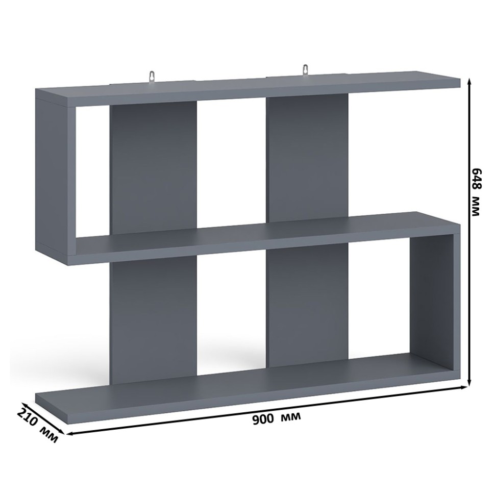 Мори Стол компьютерный МС-1 левый + Шкаф МШ900.1 + Антресоль МА900.1 + Полка 900, цвет графит, ШхГхВ 180,4х50,4х234,2 см., НЕ универс. сб.