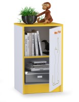 СНЯТО НСН Альфа 13.54 Тумба с дверкой, цвет солнечный свет/белый премиум, ШхГхВ 45,4х37х74,1 см., универсальная сборка