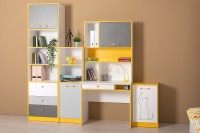 СНЯТО НСН Альфа 13.54 Тумба с дверкой, цвет солнечный свет/белый премиум, ШхГхВ 45,4х37х74,1 см., универсальная сборка