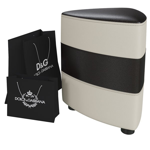 ЭКСПОЗИЦИЯ Банкетка 6-5117т.кор-бел Норд, в СОБРАННОМ ВИДЕ, тёмно-коричневая/белая искусственная кожа, ШхГхВ 42х42х47 см.