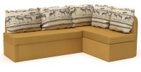 Диван угловой Берта дельфин оранжевый велюр