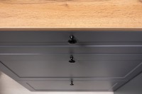 Остин Прихожая 34, цвет серый графит/дуб крафт золотой, ШхГхВ 160х54,3х229,6 см., универсальная сборка