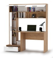 Лайт Стол письменный 03.243Н, цвет дуб крафт золотой/белый премиум, ШхГхВ 150,2х57,3х179,9 см., НЕ универсальная сборка