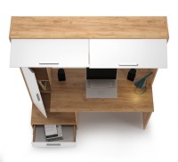 Лайт Стол письменный 03.243Н, цвет дуб крафт золотой/белый премиум, ШхГхВ 150,2х57,3х179,9 см., НЕ универсальная сборка