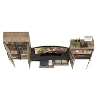 Трувор Гостиная 040, цвет дуб гранж песочный/интра, ШхГхВ 325,2х45,4х210 см., универсальная сборка