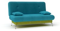 Диван прямой Лион книжка бирюзовый+салатовый велюр