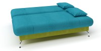 Диван прямой Лион книжка бирюзовый+салатовый велюр