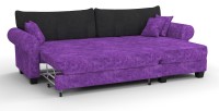 Диван угловой Милфорд Люкс велюр фиолетовый+черный
