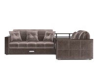 Прага (Бархат серо-шоколадный STAR VELVET 60 COFEE)