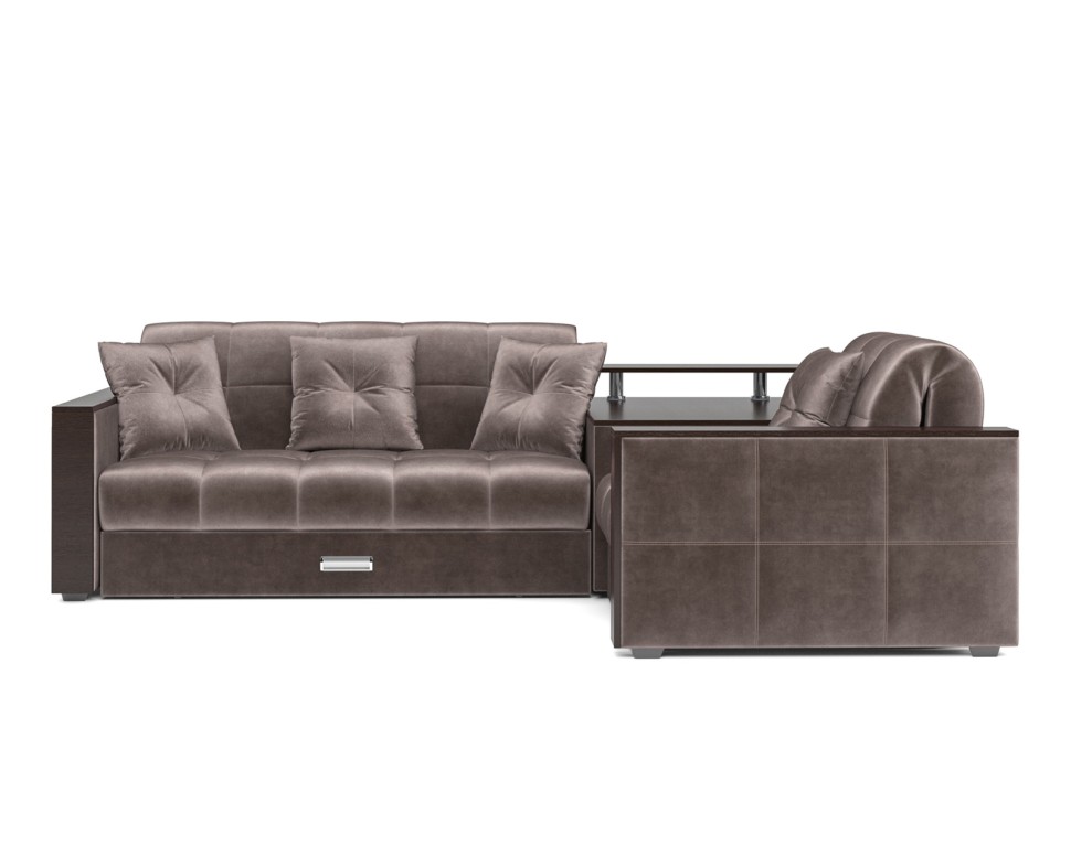 Прага (Бархат серо-шоколадный STAR VELVET 60 COFEE)