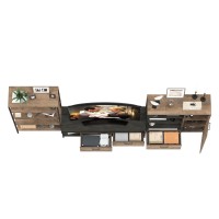 Трувор Гостиная 042, цвет дуб гранж песочный/интра, ШхГхВ 341,6х45,4х210 см., универсальная сборка