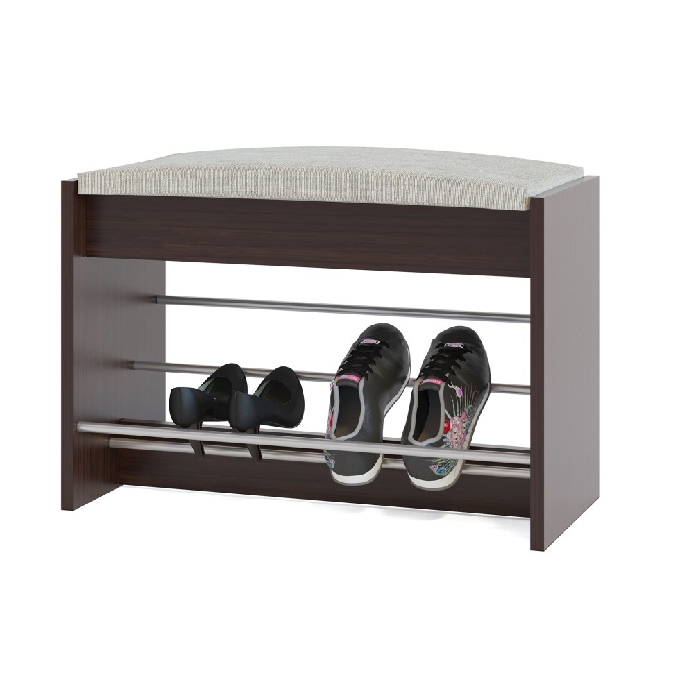 Прихожая Сокол ТП-5 тумба для обуви с мягким сиденьем, цвет венге, ШхГхВ 60х28х44 см.