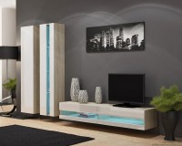 Гостиная Виго нью 5 МДФ Белый DM635-6 / Дуб Сонома 3025