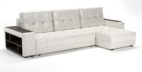 Диван угловой Милан еврокнижка белая экокожа