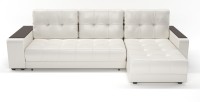 Диван угловой Милан еврокнижка белая экокожа