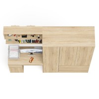 Мори Стол компьютерный МС-1 левый + Шкаф МШ1200.1 + Полка 900, цвет дуб сонома, ШхГхВ 210,4х50,4х209,6 см., НЕ универсальная сборка