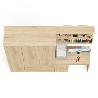 Мори Стол компьютерный МС-1 левый + Шкаф МШ1200.1 + Полка 900, цвет дуб сонома, ШхГхВ 210,4х50,4х209,6 см., НЕ универсальная сборка