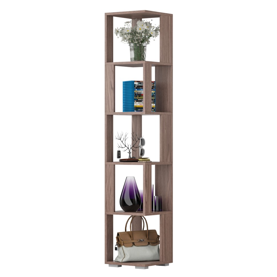 Стеллаж СВК, цвет ясень шимо тёмный, ШхГхВ 35х35х179 см.