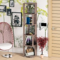 Стеллаж СВК, цвет ясень шимо тёмный, ШхГхВ 35х35х179 см.