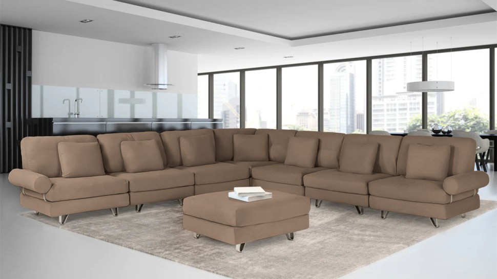 Угловой диван Багамы с пуфом (большой)